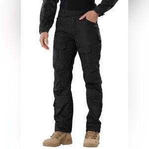 TRGPSG Men’s Size 38 Black Lightweight Tactical Cargo Pants w/10 Pockets